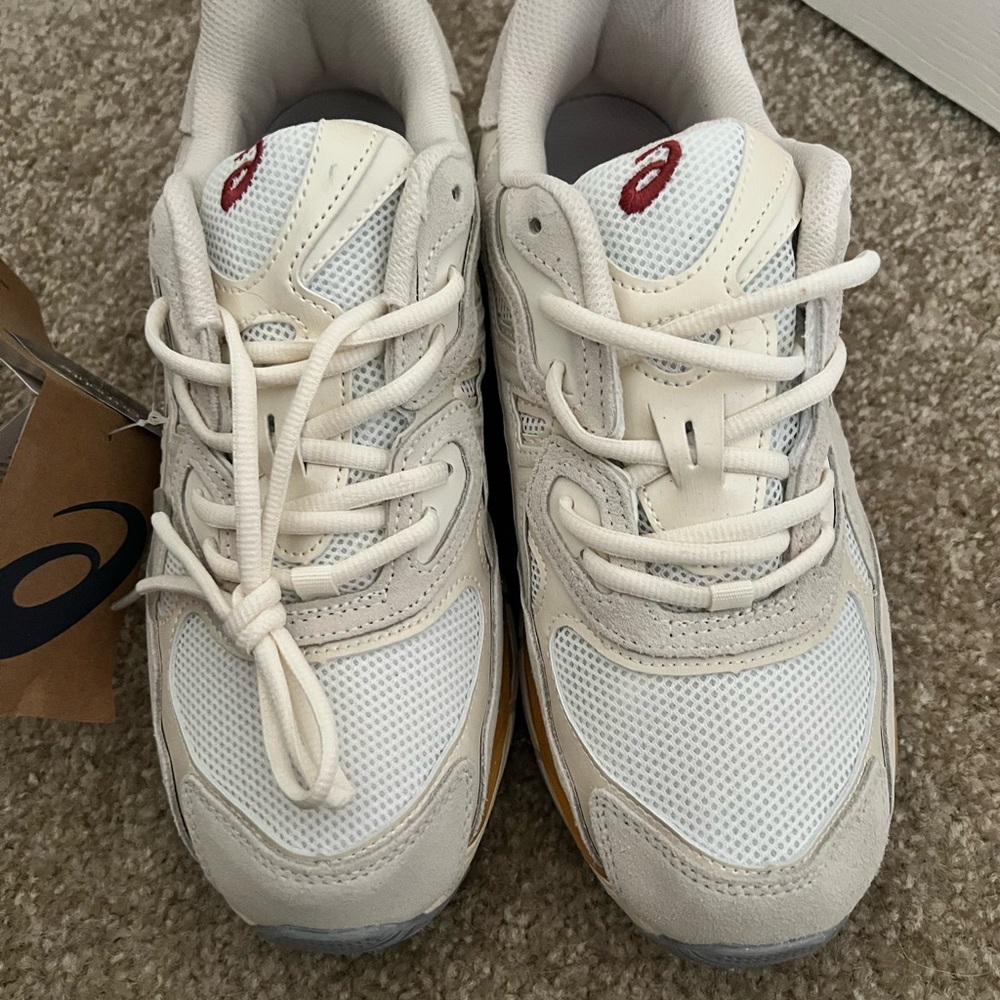 Asics White and Cream Sneakers